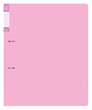Папка на 2 кольца 32мм "Бюрократ Gems" пластик, торцевой карман,цвет розовый аметист