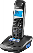 Телефон радио PANASONIC KX-TG2511RUT, на подставке, телефонный справочник на 50 имен, подсветка дисплея, поиск трубки,  AOH/Caller ID,  цвет темно серый