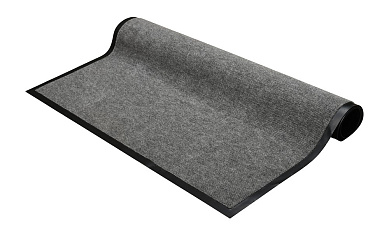 Коврик грязезащитный "VORTEX" размер 120х150см, влаговпитывающий ребристый с широким бордюром , материал подложки ПВХ, ворс - полиэстер;цвет серый