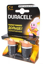 Батарейка щелочная Duracell MN1400 / 1,5V / C, LR14 Средняя 2шт/уп