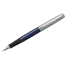 Ручка PARKER Jotter Royal Blue СT, Цвет стержня синий, корпус покрытая лаком нержавеющая сталь, зеркальный хром, кнопочная. Цвет: синий лак/ матовая нержавеющая сталь/хром
