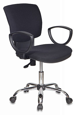 ОБНОВЛЕНИЕ КОЛЛЕКЦИИ. ГОРЯЩАЯ ЦЕНА! Кресло СН-626AXSL. Обивка - ткань, цвет черный. Хромированная крестовина. Пружинно-винтовой механизм. Нагрузка до 120 кг.