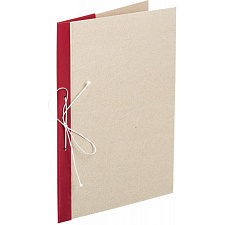 Папка на завязках архивная А 4  70 мм , картон, регулируемая обложка, на завязках, цвет красный