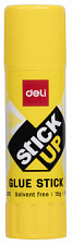 Клей-карандаш " Deli Stick UP" усиленный  на основе PVP (ПВП) 15гр, желтый корпус (арт. ЕА20110)