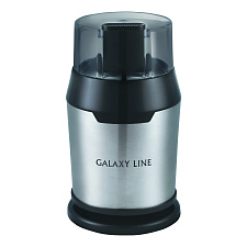 Кофемолка GALAXY GL0906л, мощность 200 Вт, вместимость контейнера 60 гр, защита от непроизвольного пуска, цвет черный/метал
