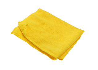 Салфетка из микрофибры 29х29 см универсальная 1 шт/уп, плотность 200гр/м2, оверлок, цвет желтый 