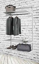 Гардеробная система Титан GS - 450S комплект №4 размер в сборе 2050x1000x450 мм (ВхШхГ), цвет Белый RAL 9016 БЕЗ СБОРКИ / ЗАКАЗНАЯ ПОЗИЦИЯ 