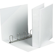 Папка на 4 кольца 65 мм "Панорама"BANTEX диаметр кольца 60мм, цвет белый, прозрачный карман А4