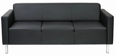 Диван Евро 3-местный экокожа черный P2 Euroline 9100 (1 категория). Размер (ШхГхВ): 1730х770х700 мм.