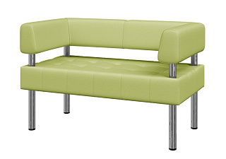 Диван Бизнес 2-местный экокожа зеленый Ecotex 3006 (1 категория) 1220x620x770 (ШхГхВ). ЗАКАЗНАЯ ПОЗИЦИЯ  