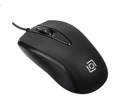 Мышь проводная Oklick 325M оптическая (1200dpi) USB (3but), 3 кнопки,   длина провода 1,6м, размер 61x107x36мм, цвет черный
