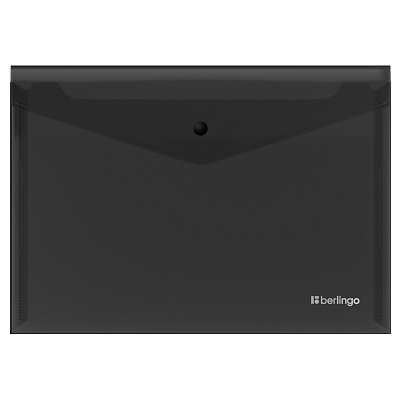 Папка на кнопке Berlingo "No Secret", пластиковая, А4, плотность 200 мкр, цвет черный