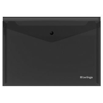 Папка на кнопке Berlingo "No Secret", пластиковая, А4, плотность 200 мкр, цвет черный