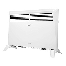 Обогреватель конвекционный  Ballu Solo Turbo BEC/SMT, мощность 2000Вт, до 25 кв.м, настенное крепление и напольная установка на ножках, механическое управление, цвет белый 