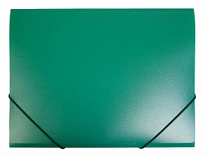 Папка на резинке "Persona" пластиковая, А4, корешок шириной 30 мм, толщина 500 мкр, цвет зеленый
