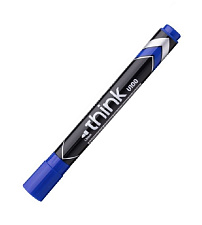 Маркер перманентный пулевидный "Deli EU10030 Think" ширина линии 2,5 мм, цвет синий