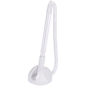 Ручка шариковая  "Reception" на подставке синий стержень, 0,7 мм, белый корпус на липучке с пружиной