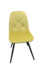 Стул комплект 2шт Сиена. Обивка - ткань велюр Ягуар 13 (желтый).Черный металлический каркас, Размер (ШхГхВ): 40х43х86см. ЦЕНА за комплект