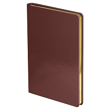 Ежедневник А5 недатированный BG "Windsor. Dark red" 136л, искусственная кожа, размер 145х205мм, тонированный блок в линию 70г/кв.м,срез золотой, цвет бордовый