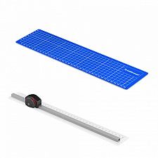 Резак роликовый ErichKrause, формат А4, длина реза 310мм, разрезает 5 листов, резка прямая, стальное лезвие, в комплекте коврик с разлиновкой для точной и безопасной резки.