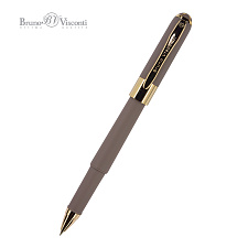 Ручка шариковая Bruno Visconti "MONACO", синий стержень, 0,5 мм, серый корпус