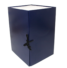 Папка на завязках, ширина 200 мм, картон с бумвиниловым покрытием, жесткий корпус, формат А4, цвет синий