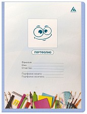 Папка пластиковая портфолио "Бюрократ Gems" 40 файлов с внешним карманом, цвет  голубой топаз