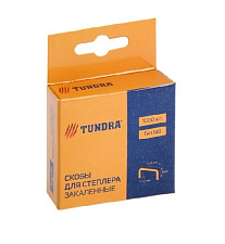 Скобы для степлера TUNDRA закалённые, тип 140, (10.6 х 1.2 мм), высота 6 мм, количество в упаковке 1000 шт