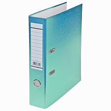Папка-регистратор ламинированная "Metallic" ширина корешка 70мм, с арочным механизмом, цвет мята