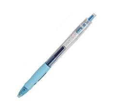 Ручка гелевая автоматическая Deli Arris EG09-BL, синий стержень, 0,5 мм, резиновая манжетка, корпус прозрачный/голубой