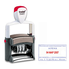 Датер TRODAT 5460 высота даты 4мм, со свободным полем 56х33мм, металлический корпус, (сменная подушка 6/56)