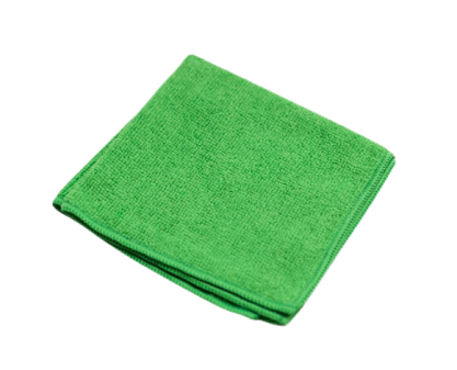 Салфетка из микрофибры 30х30 см универсальная  1 шт/уп, плотность 190гр/м2, оверлок, цвет зеленый