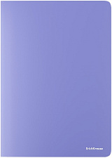 Папка-уголок с 2 карманами "ErichKrause Diagonal Pastel" пластиковая, А4, плотность 180 мкр, цвет ассорти полупрозрачный