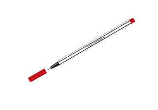 Ручка капиллярная Luxor "Fine Writer 045" красный, диаметр 0,8 мм корпус белый