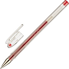 Ручка гелевая Pilot BL-G1-5T красный стержень, 0,5 мм, прозрачный корпус
