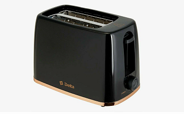 Тостер DELTA DL-6901 мощность 650 Вт, цвет черный