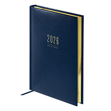 Ежедневник А4 датированный 2026 BG "Dallas. Blue" 176 листов в линию, искусственная кожа, размер 205*290 мм, ляссе, цвет синий