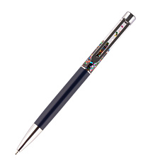 Ручка подарочная шариковая, автоматическая MESHU "Black sand" 1,0 мм цвет чернил синий, цвет корпуса темно-синий с глиттером, в подарочной упаковке