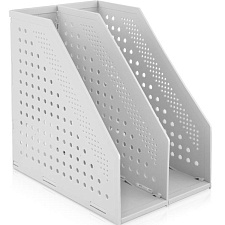 Вертикальный накопитель 2 отдела Deli 78999, формат А4, пластиковый складной, размеры 168х255х243мм, ассорти