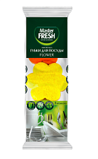 Губка для мытья посуды "Master FRESH FLOWER"  3шт/уп размер 65х110х30мм, крупнопористый поролон