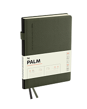 Ежедневник А5 датированный 2026 BG "Palm. Dark khaki" 176 листов в линию, искусственная кожа, размер 150х210мм, фольгированный срез, ляссе, цвет темно-зеленый
