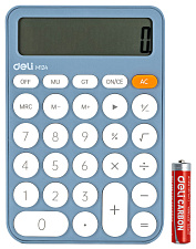 Калькулятор Deli 12 разряд. Deli EM124BLUE  бухгалтерский, настольный, голубой