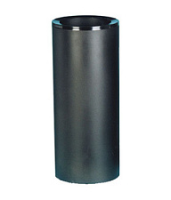 Урна напольная "У-250" без пепельницы, оцинкованная сталь, цвет черный,  с крышкой-держателем для п/э пакета, D=250мм, Н=602мм