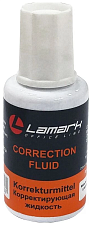 Корректирующая жидкость (штрих) "Lamark", объем 20мл, на основе растворителя, с кистью