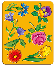 Трафарет пластиковый Луч "Цветы"