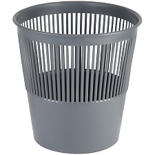 Корзина для бумаг 9л "Стамм" пластиковая, сетчатая, цвет серый