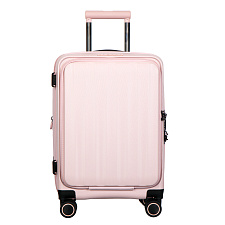 Чемодан-тележка Verage GM22001W19 pink розовый, из экологичного пластика, размеры 55x38x20 см, цвет розовый