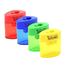 Точилка "Lamark" 2 отверстия с контейнером, пластиковый корпус, цвет ассорти