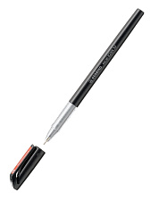 Ручка шариковая STABILO excel 828/46NXF, масляный черный стержень, 0,35 мм, пишущий узел-игла, черный корпус
