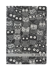 Тетрадь 40 листов А5 в клетку сшивка Bruno Visconti  OWLS, обложка мелованный картон, матовая ламинация, покрытие Soft Touch